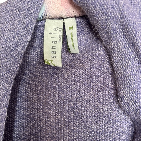 Sahalie Women's Purple Cardigan Sweater - Picture 2 of 6